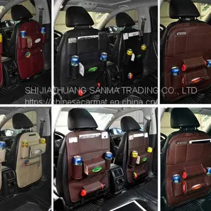 Environmentally Friendly Leather Back Seat Organizer thumbnail-1