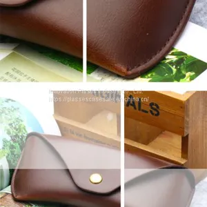 Hot-selling Vintage Unisex Leather Sunglasses Case With Press-button thumbnail-5