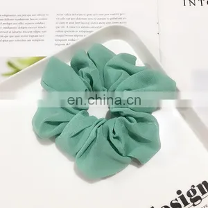 Xugar Hair Accessories Chiffon Hair Scrunchies Solid Elastic Ties Rubber Gum Hair Rubber Ponytail Holder Rope Bands thumbnail-4