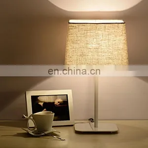 Restaurant Hotel Simple Led Table Lamp Bedroom Bed Warm Table Lamp High-grade Study Room Led Fabric Table Lamp thumbnail-2