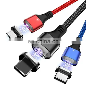 2020 Amazon Popular Micro USB Cable Mobile Phone Type-C IOS and 5V 3A Fast Charging USB Nylon Data Cable Transferring Charger thumbnail-1