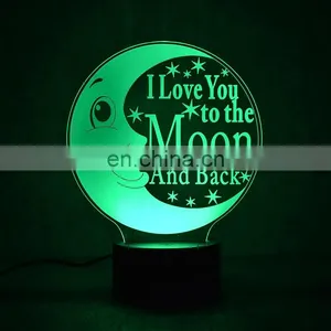 Customized Design 3D Optical Illusion Visual Lamp Desk Table Lamp for Christmas Gifts thumbnail-2