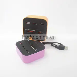3 Port Usb Hub and Card Reader Combo for Computer Promotion Gift thumbnail-3