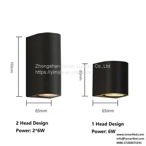 Round Square Design Waterproof IP65 6W 12W Led Wall Light thumbnail-1