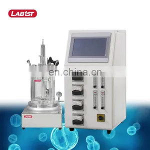 Benchtop Bench Top Small Glass Lab 5l 10l Microbiology Photo Plant Cell Bacterial Fermentation Fermentor Fermenter Bioreactor thumbnail-1
