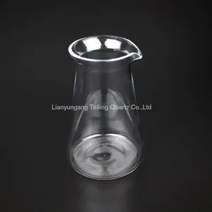 Chemistry Glassware Quartz Beaker Heat Resistant Quartz Glass Measuring Beaker Graduation Interval Glass Beaker With Spout thumbnail-3
