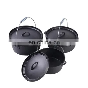 Cast Iron Seasoned 8QT Sandsport Outdoor Camping Cookware Portable Pan thumbnail-1