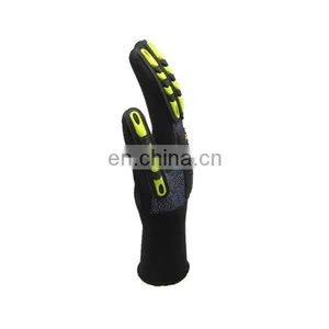 Finger Protector 13G HPPE Glassfiber Liner Cut Resistant Level 5 Impact Working Nitrile Coated Safety Gloves thumbnail-4