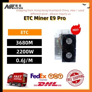 Used Antminer E9 Pro 3680M ETC Miner 2200W 0.6 J/M Air-cooling Miner Ethash thumbnail-1