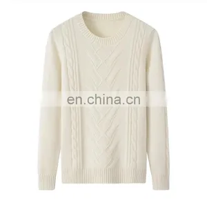 Wholesale 100% Cashmere Crew Neck Pullover Stylish Women's Winter Clothing Custom Knit Casual Solid Sweater OEM Service thumbnail-1