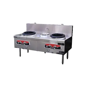 Quiet Chef Series Natural Gas Double Wok & Single Warm Stove thumbnail-1