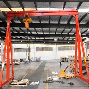 Portable 3 Ton Small Gantry Crane 5 Ton 10 Ton With Electric Mobile Mini Gantry Cranes for Cargo Workshop Warehouse thumbnail-1