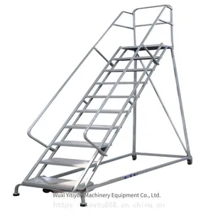 American-style Mobile Steel Ladder, Resident Self-locking Climbing Ladder With Automatic Brake thumbnail-3