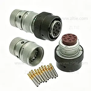 ZH23 Series Shell Size 18 10 Pin Female Plug With Type 09 Thermoplastic Sleeve Type Tail Attachment – СНЦ23-10/18Р-13-В thumbnail-1