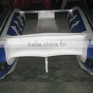 5 Person Aluminum Floor Stainless Steel Transom Inflatable Catamaran Sports Boats thumbnail-1