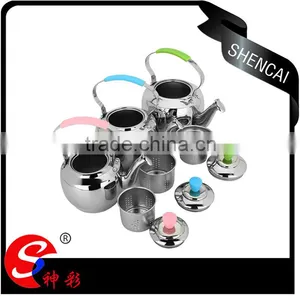 Metal Material Whistling Silver Kettle/ Non-electric Coffee& Tea Kettle/ Samovar thumbnail-1