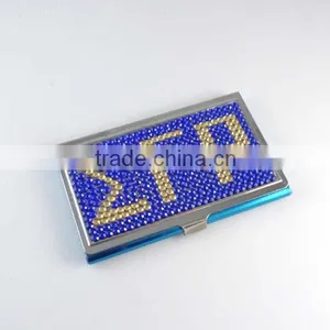 SIGMA GAMA RHO Sorority Greek Rhinestone Bling Cardcase SGR Crystal Business Case Card thumbnail-1