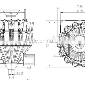 High Precision 100 Max Speed Automatic Combination Multihead Computer Weigher For Stick Shaeped Products thumbnail-6