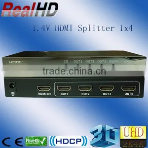 1.4v Amplifier HDMI Splitter 1 in 4 Out 3D-Support With HDCP thumbnail-1