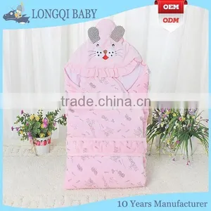 BB-MS-011 Muslin Wrap Baby Swaddle Blanket With Hooded thumbnail-1