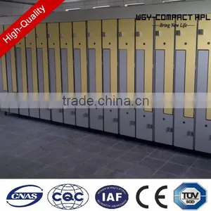 Factory Supply Wooden Color 2 Tiers Antibacterial Solid Phenolic Popular Club Locker thumbnail-4