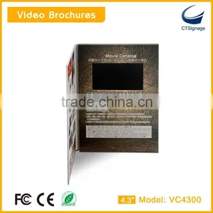 New Year Greeting Card 4.3 Inch Lcd Screen Video Book Brochure Greeting Card VC4300 thumbnail-3