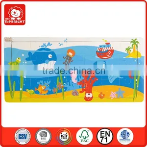 Baby Brain Development Toys Wise Cube Brand 21 Pcs Sea Animal Grass Stamping Design Jigsaw Puzzle Suppliers thumbnail-1