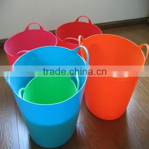 Plastic Flexible Bucket,watering Bucket With Two Handles,plastic Water Bucket thumbnail-1