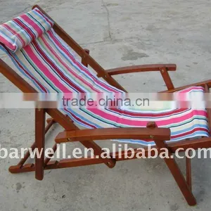 Foldable Wooden Leisure Beach Chair thumbnail-1
