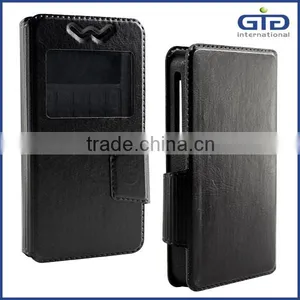 [GGIT] for Smartphone Push-and-Pull Universial Leather Cover Case thumbnail-1