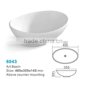 Hanging Ceramic Sink Above Counter Art Basin for Bathroom thumbnail-5