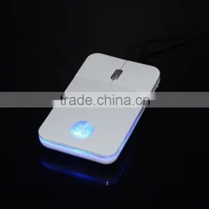 Laptop USB Wired Super Slim Flat Mouse With LED Logo thumbnail-6