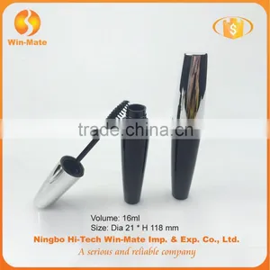 2015 New Silver & Black Flat High Quality Plastic Container for Mascara thumbnail-2