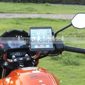 2015 Best Metal Motorcycle Bike Handlebar Mount Holder for IPad Mini Samsung Phone GPS With Big Backup Scooter Stand Bracket Quality Choice thumbnail-6
