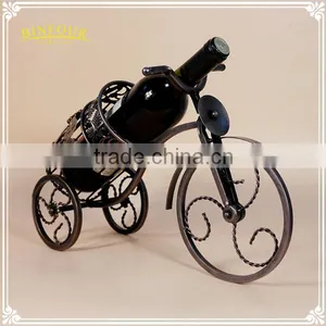 Continental Fashion Home Deco Tricycle Upscale Vintage Metal Wine Rack thumbnail-2