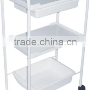 2015 Professional Plastic Hair Salon Trolley/white Salon Equipment thumbnail-1