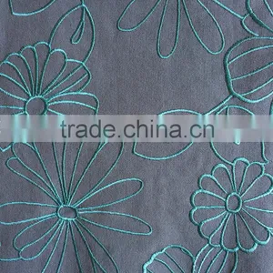 100%cotton Embroidered Fabric for Modern Style Home Upholstery thumbnail-1