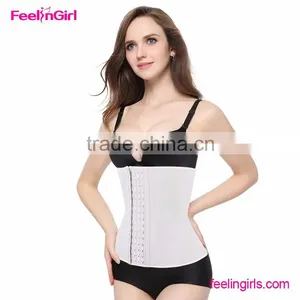High Quality Nude Latex Rubber 4 Row Hooks Waist Trainer Corset thumbnail-2