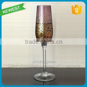 High Quality Colorful Champagne Glass Fancy Wine Cup Glass Whlosesale Customed Color Wine Glass thumbnail-1