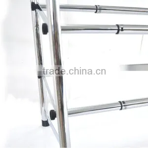 Multipurpose Flexible Floding Metal Wire Stainless Steel Iron Tubes With Plated Shoe Rack Shoe Shelf for Cabinet for Living Room thumbnail-5