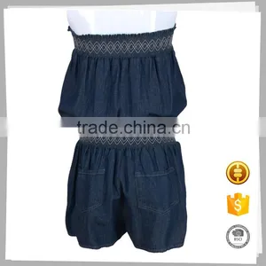 Professional Manufacture High Quality Custom Beautiful Jeans Jumpsuit thumbnail-2