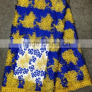 New Design Spain Lace Fabric Embroidery African Lace Fabric Chemical Cord Lace Fabric thumbnail-4