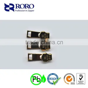 RORO14120909#5 Zinc Alloy Gold Brass Zipper Silder and Puller Design thumbnail-4