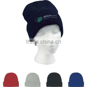Wholesale Unisex Plain Ski Cuff Knitted Beanie thumbnail-1