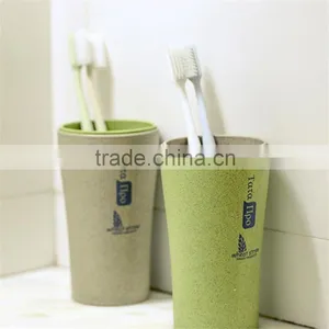 Wheat Straw Plastic Travel Tooth Brush Mug Set 280ml+360ml thumbnail-3