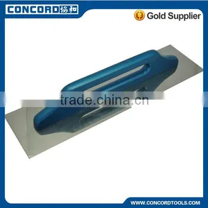 500mm Plastering Trowel With Silver Blue Wooden Handle , Cement Trowel thumbnail-1