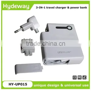 Universal Wall Charger With Battery Portable Phone Charger HY-UP015 AC Plug Travel Charger thumbnail-3