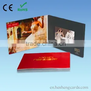 LCD Video Wedding Invitation Brochure Card 7" Quality Choice thumbnail-1