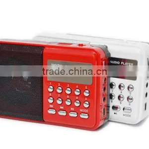 Robot-098 Portable Card Speaker,digital fm Radio,Led Lights,portable Mini Speaker With fm Radio,radio fm thumbnail-1