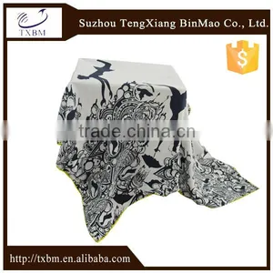 Custom Design Digital Print 16mm Silk Twill Scarves thumbnail-1
